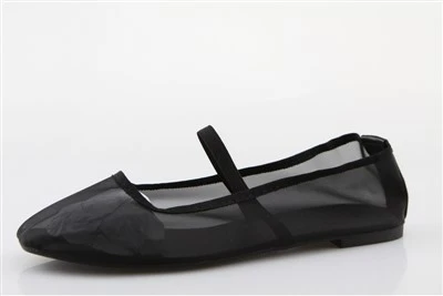 Chaussures plates en maille noires pour femmes