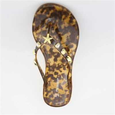 Tongs tongs à imprimé léopard pour femmes